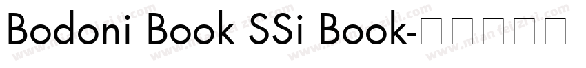 Bodoni Book SSi Book字体转换